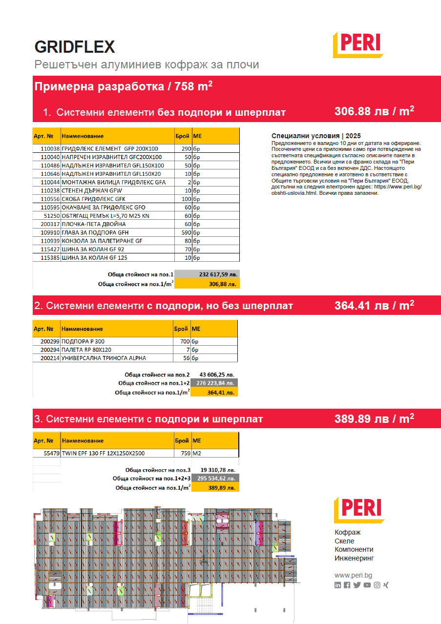 GRIDFLEX Специално предложение 758 m2